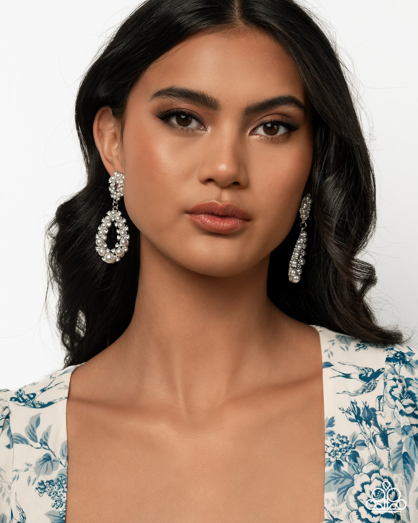 Dapper Debut - White Earrings- Paparazzi Accessories