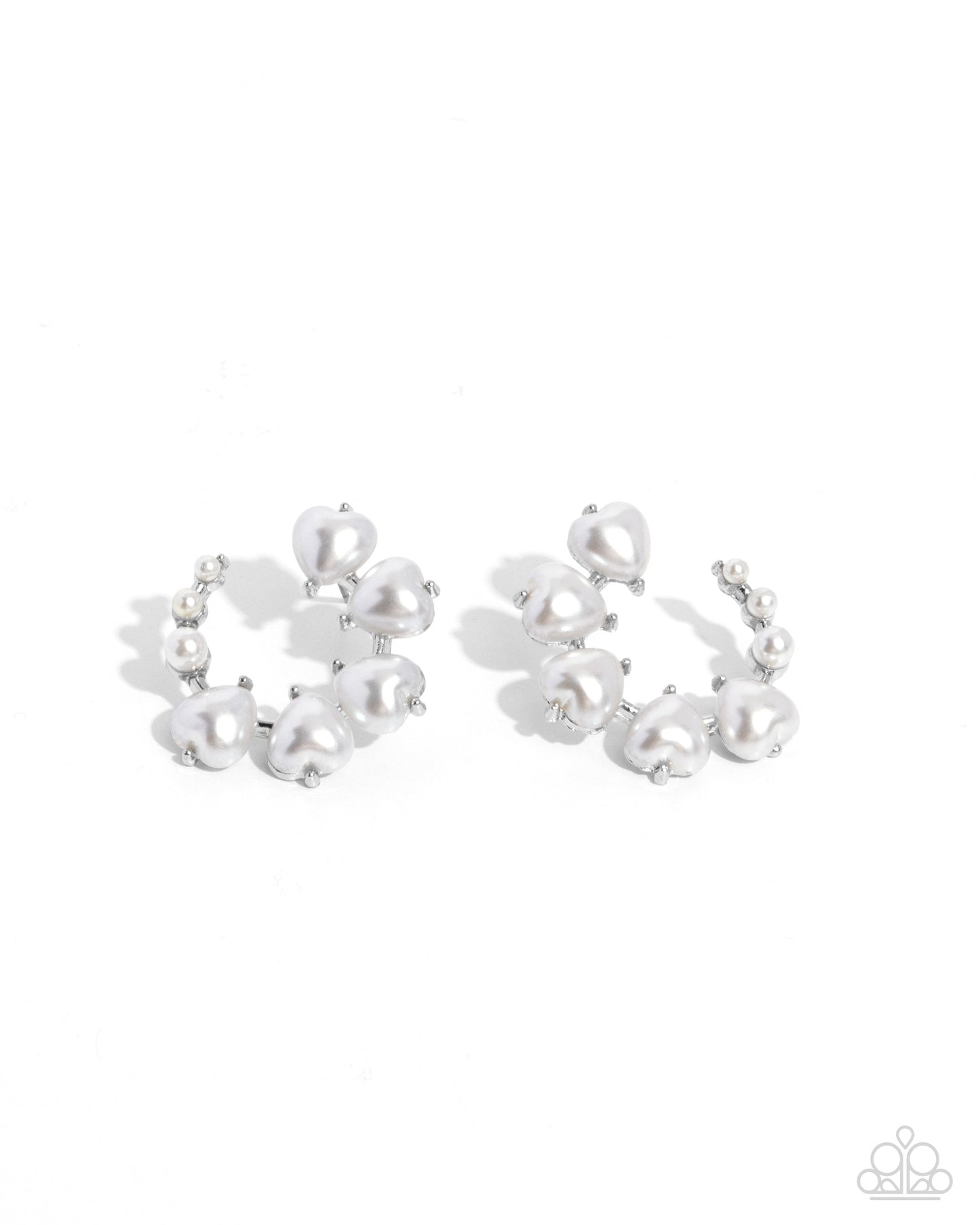 Castle Courting - White Earrings - Paparazzi Accessories