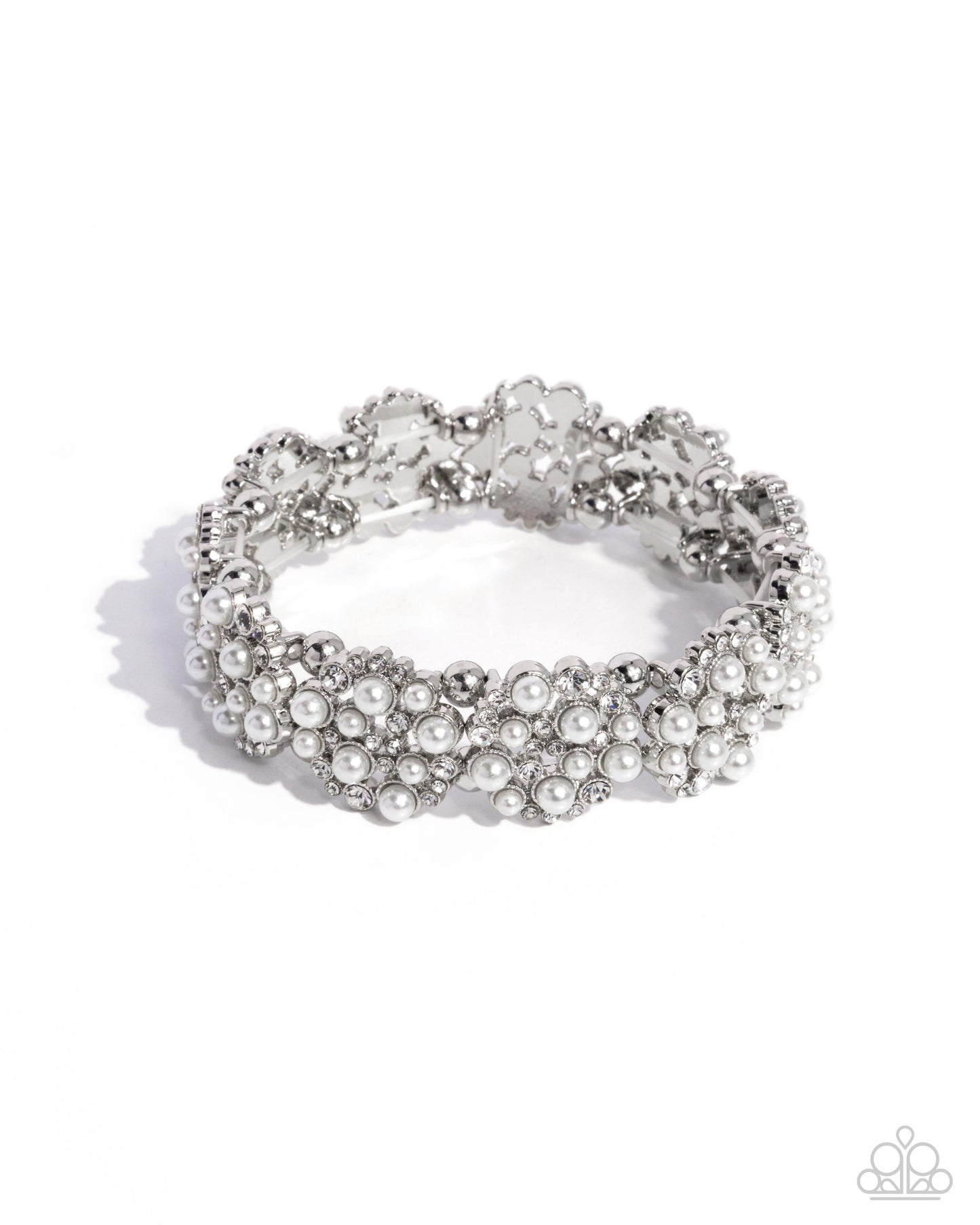 Were You Dazzled? - White Bracelet - Paparazzi Accessories