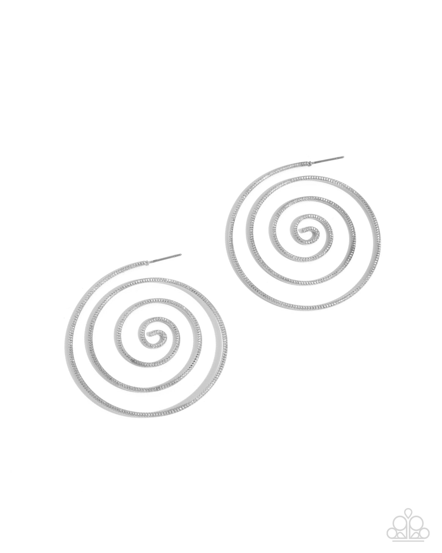 Seize the Spiral - Silver Earrings - Paparazzi Accessories