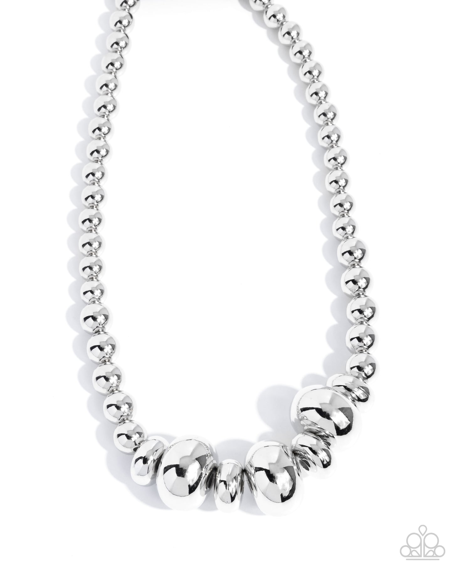 Model Maverick - Silver Necklace - Paparazzi Accessories