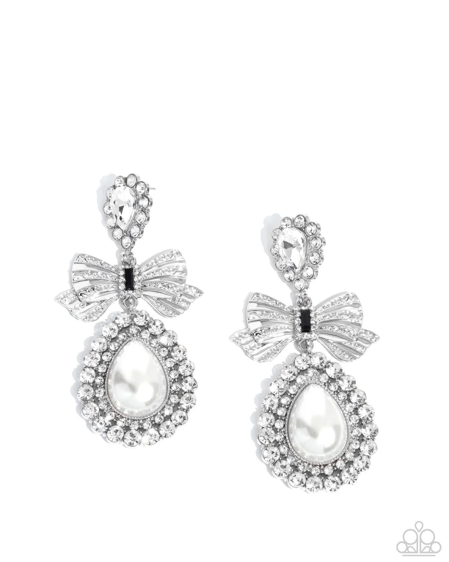 Alluring Aesthetic - White Earrings - Paparazzi Accessories