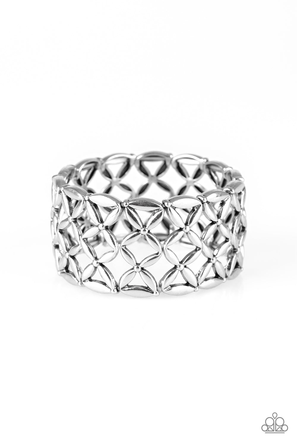 The Big BLOOM - Silver Bracelet - Paparazzi Accessories