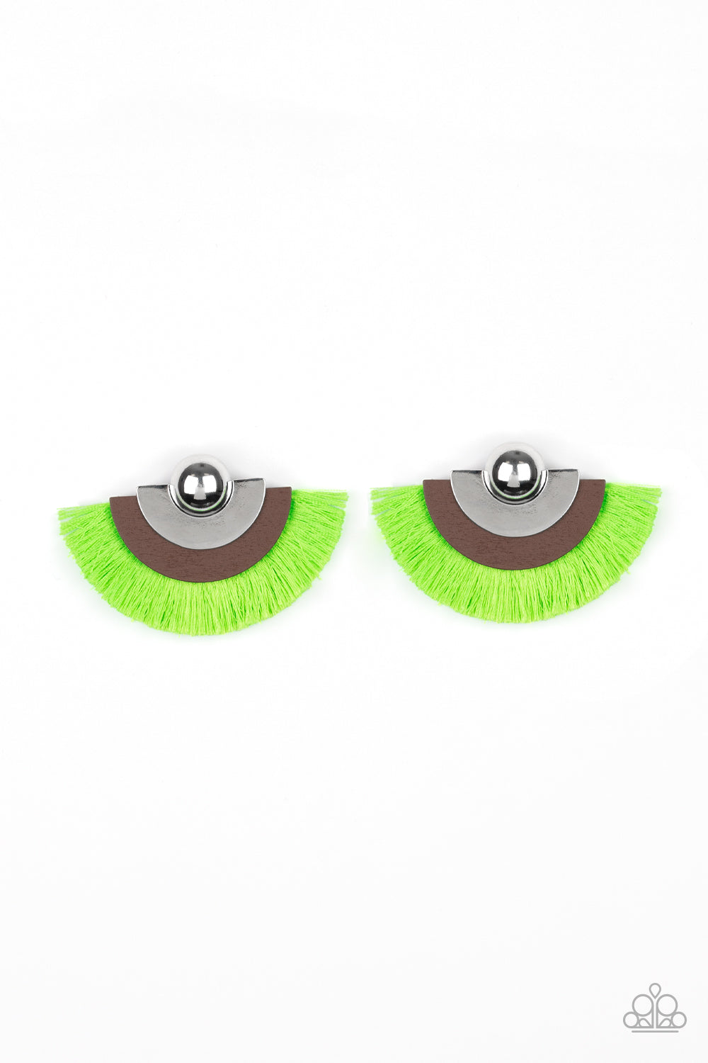 Fan The FLAMBOYANCE - Green - Paparazzi Accessories - Paparazzi Accessories