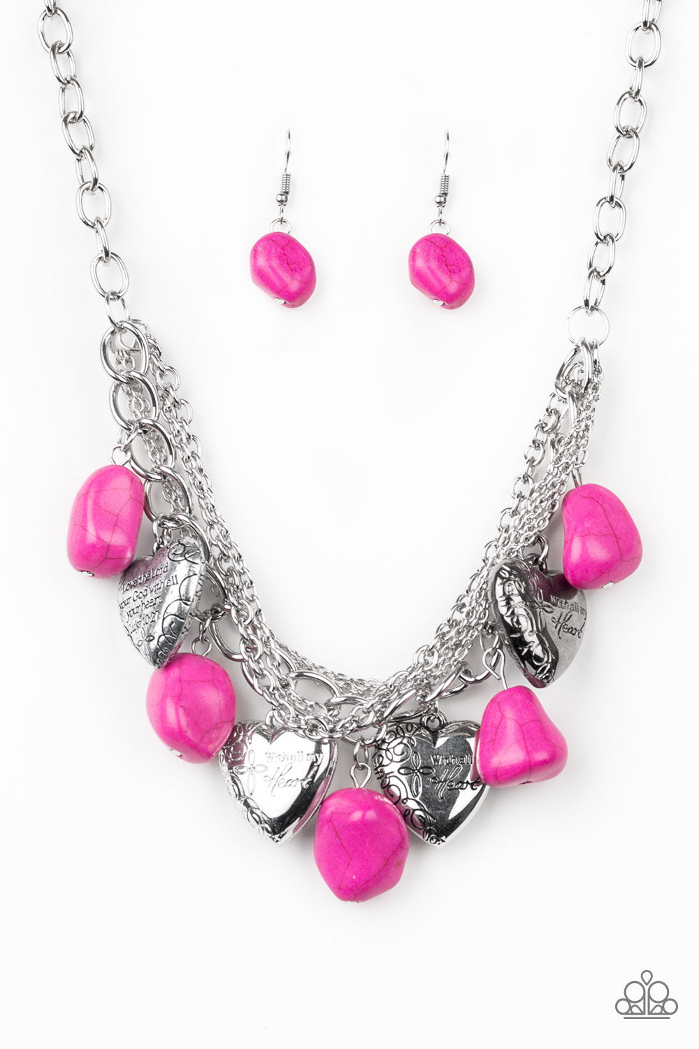 Change of Heart - Pink Necklace - Paparazzi Accessories - Paparazzi Accessories