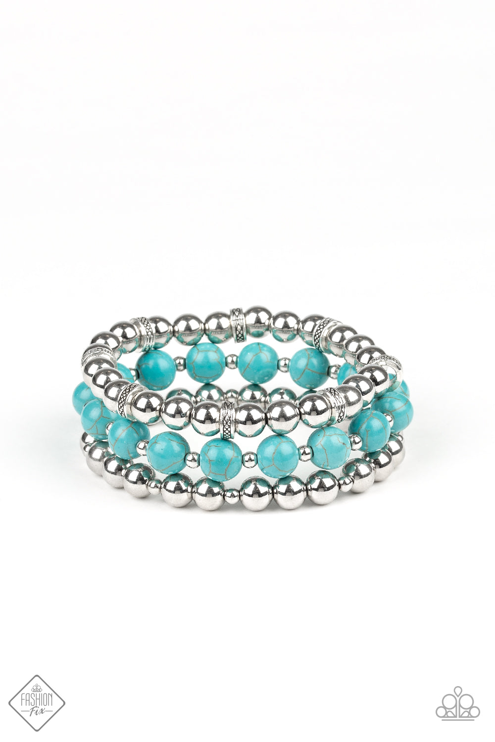 Sandstone Serendipity - Blue Bracelet - Paparazzi Accessories - Paparazzi Accessories