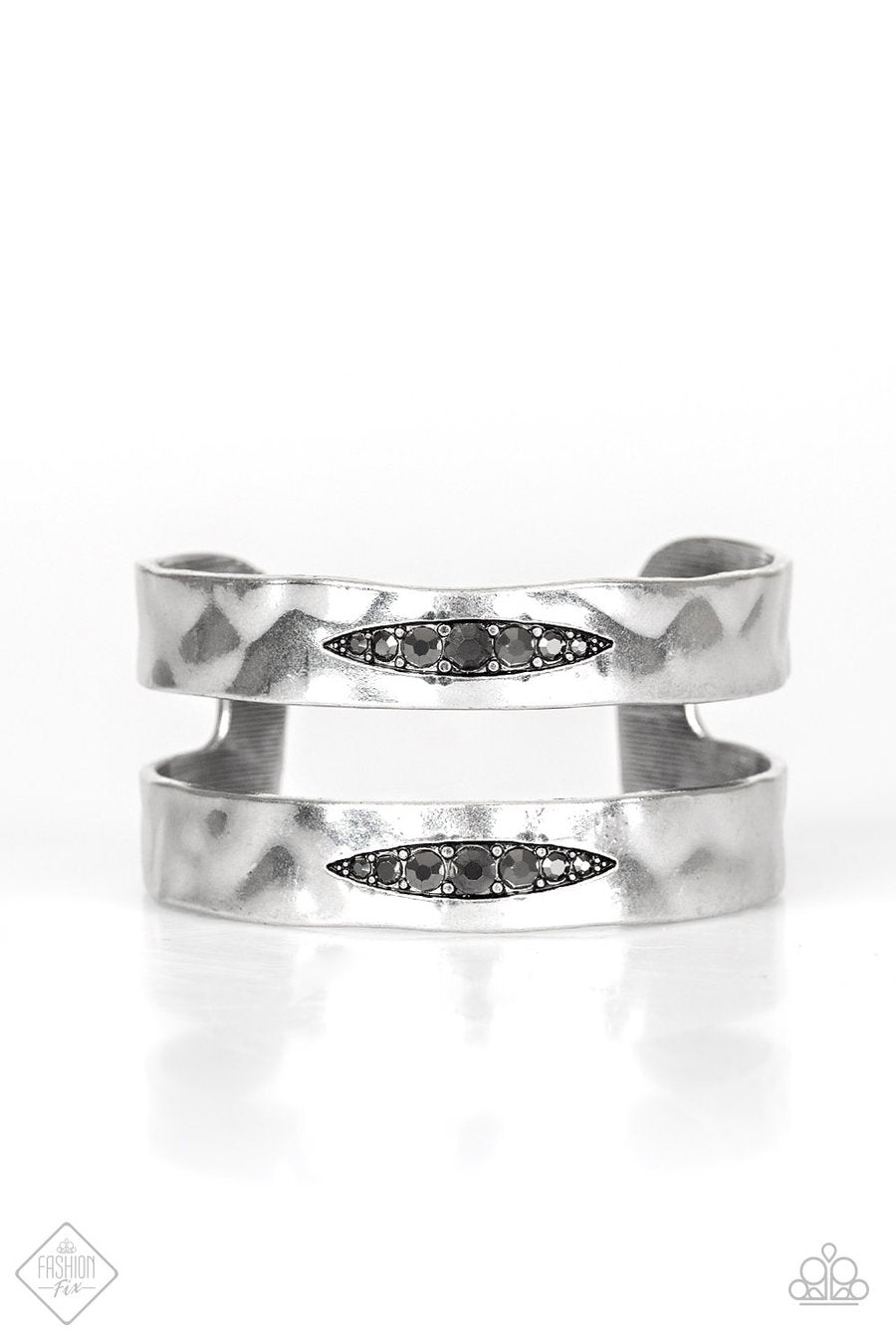 In HAUTE Pursuit Silver Cuff - Paparazzi Accessories