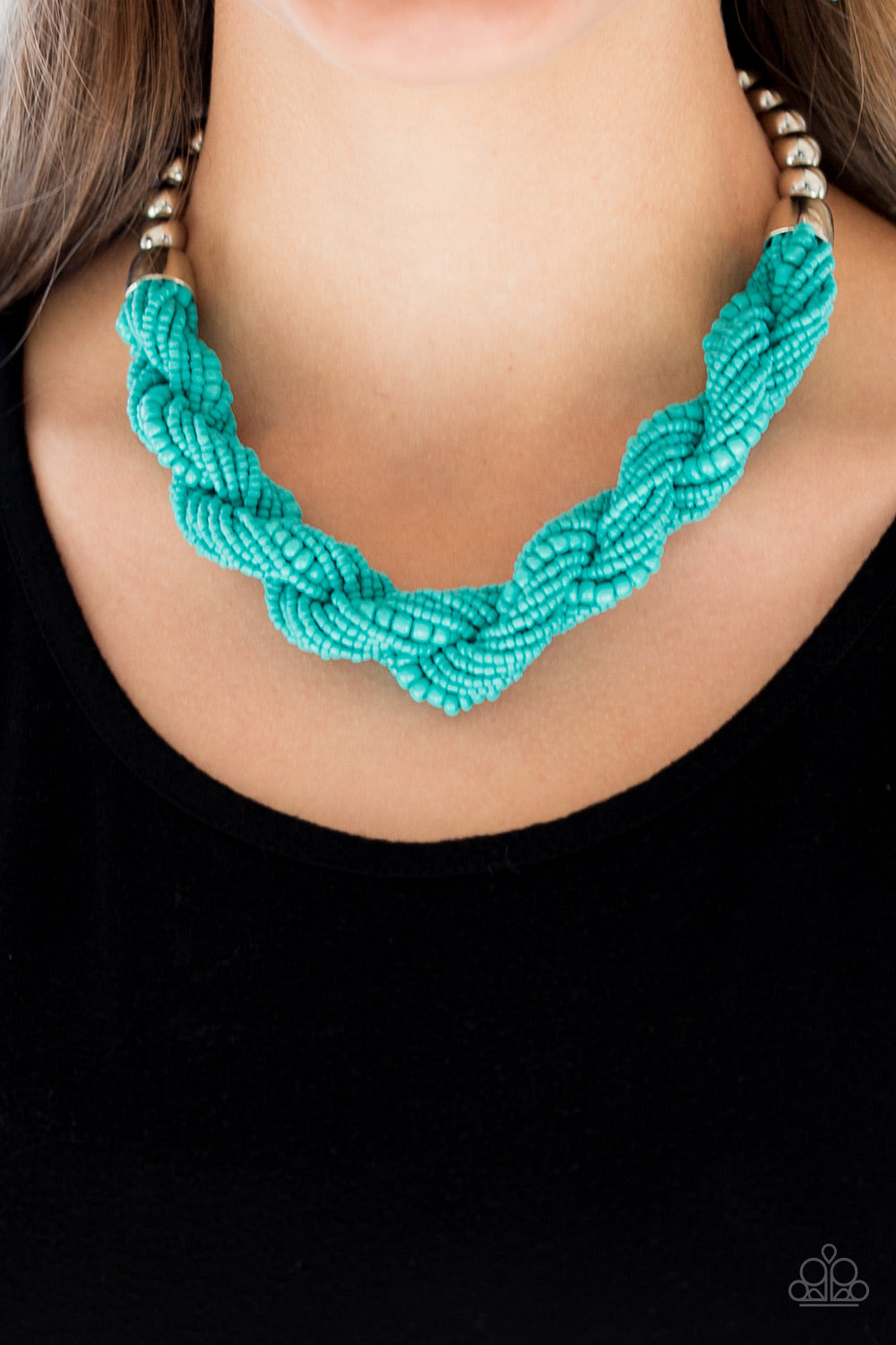 Savannah Surfin - Blue Necklace - Paparazzi Accessories