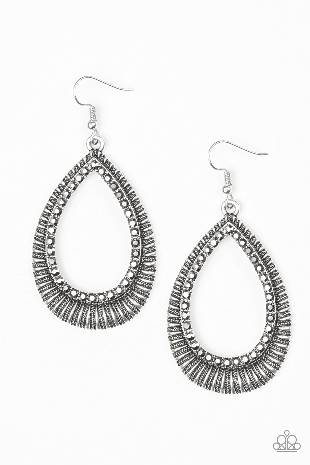 Right As REIGN - Silver Earrings - Paparazzi Accessories - Paparazzi Accessories