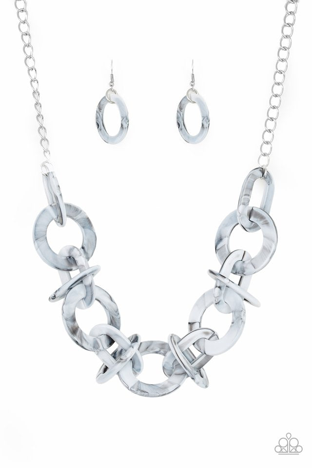 Chromatic Charm - Silver Necklace - Paparazzi Accessories