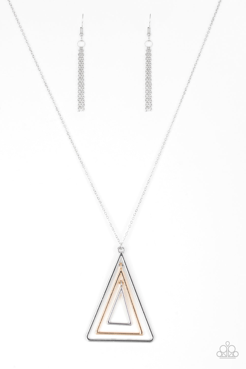 TRI Harder - Silver Necklace - Paparazzi Accessories - Paparazzi Accessories