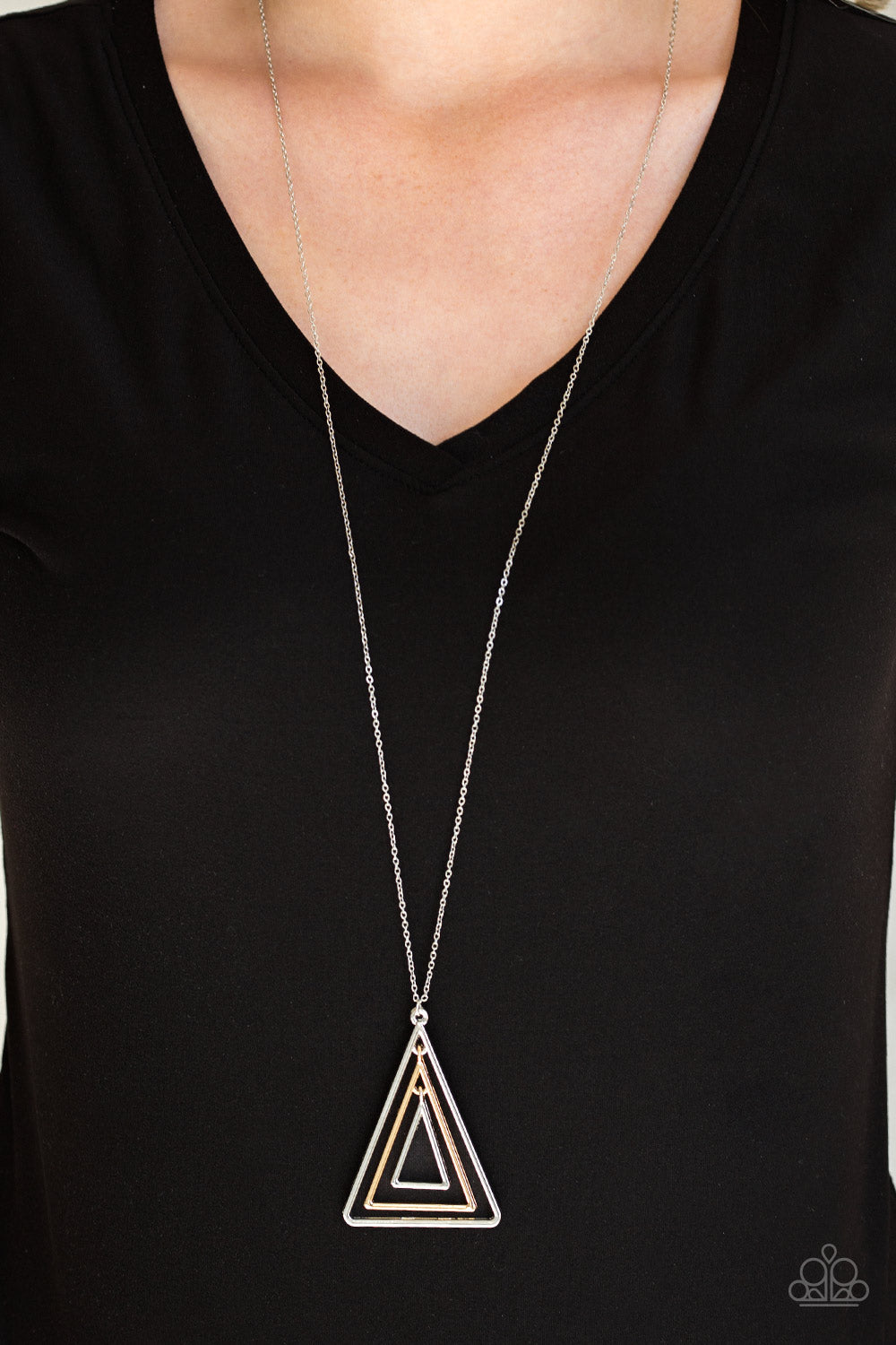 TRI Harder - Silver Necklace - Paparazzi Accessories - Paparazzi Accessories
