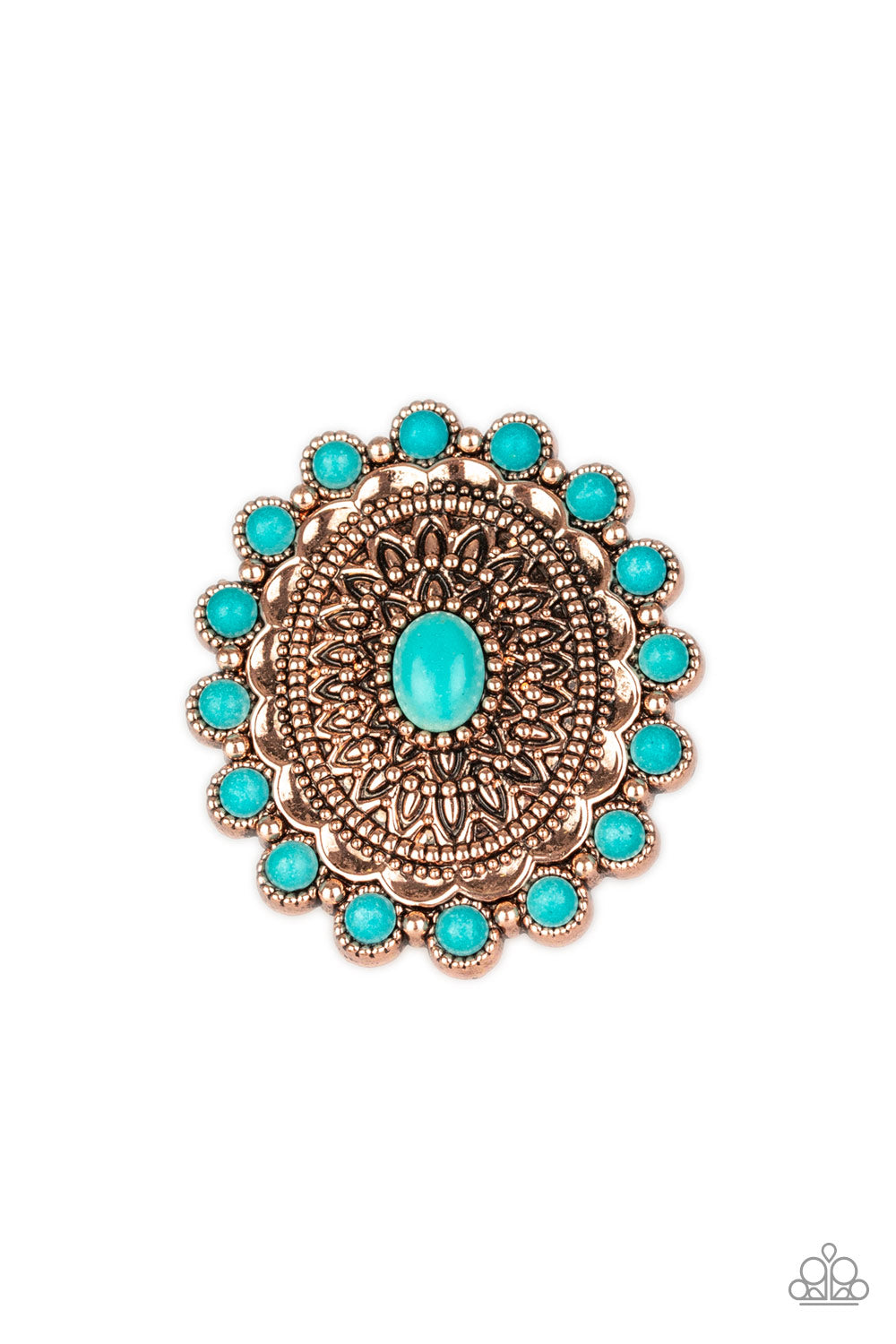 Mesa Mandala - Copper Ring - Paparazzi Accessories - Paparazzi Accessories