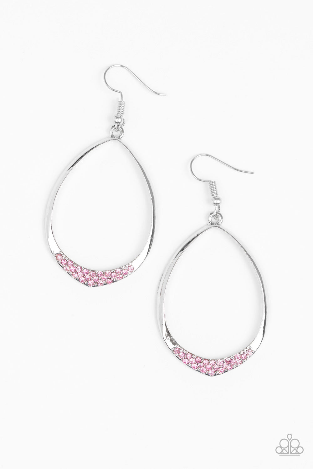REIGN Down - Pink Earrings - Paparazzi Accessories - Paparazzi Accessories