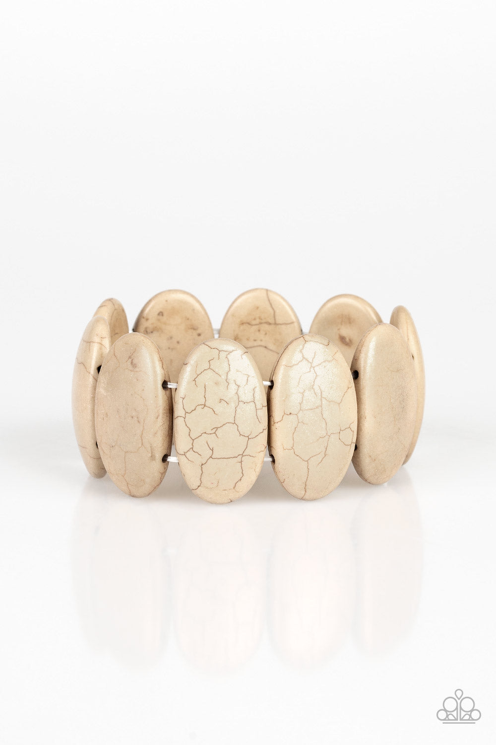 Dramatically Nomadic - Brown Crackle Stone Bracelet - Paparazzi Accessories