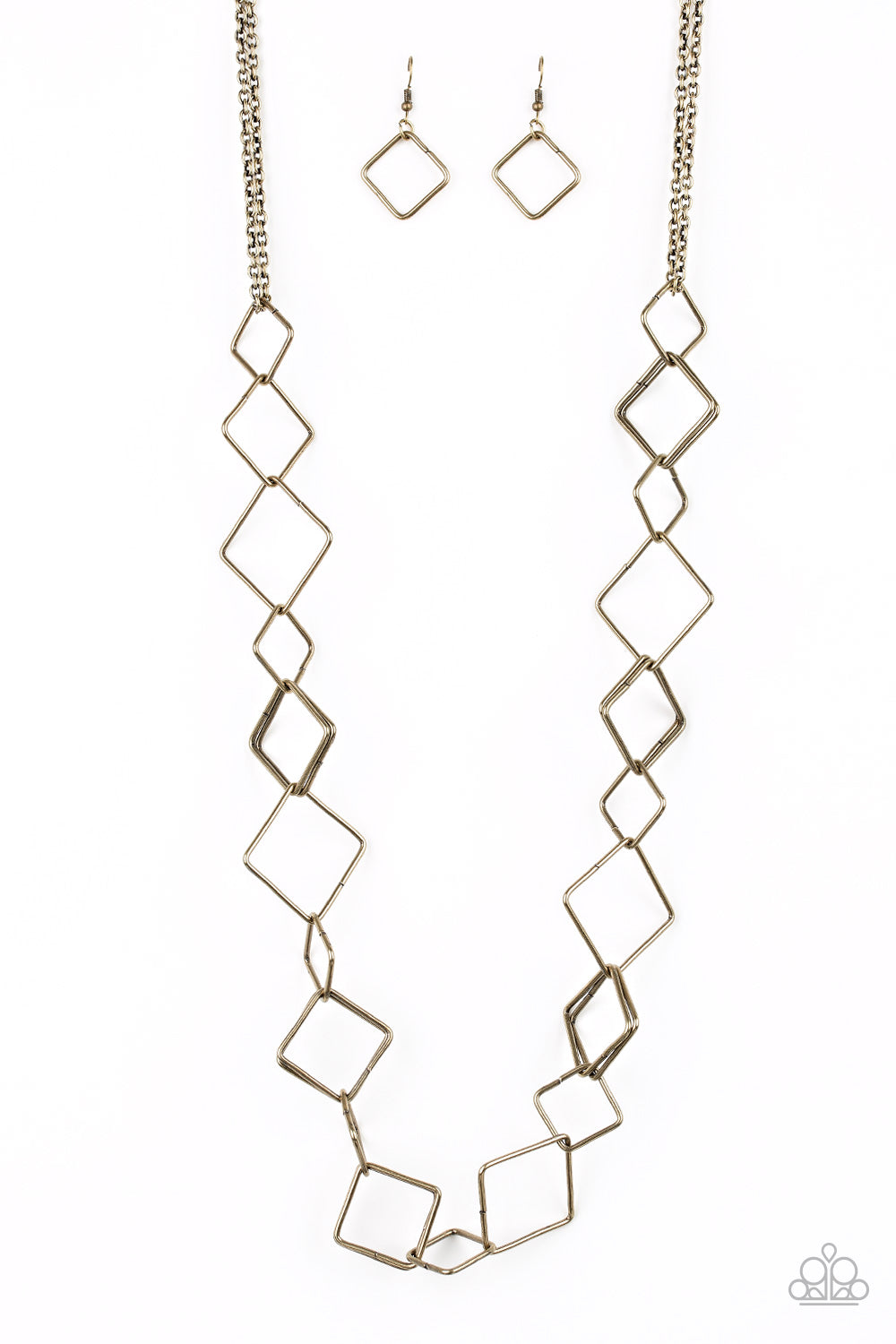 Backed Into A Corner - Brass Necklace - Paparazzi Accessories - Paparazzi Accessories
