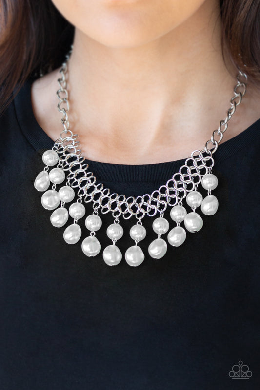 5th Avenue Fleek - White Necklace  - Paparazzi Accessories - Paparazzi Accessories