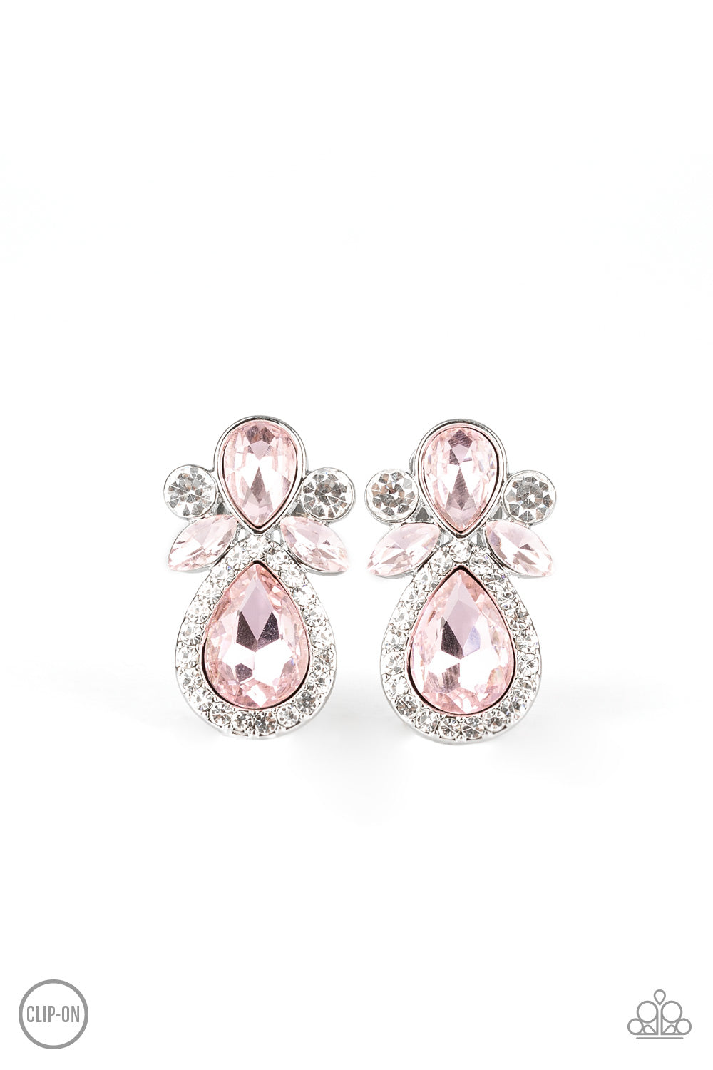 Celebrity Crowd - Pink Earrings - Paparazzi Accessories