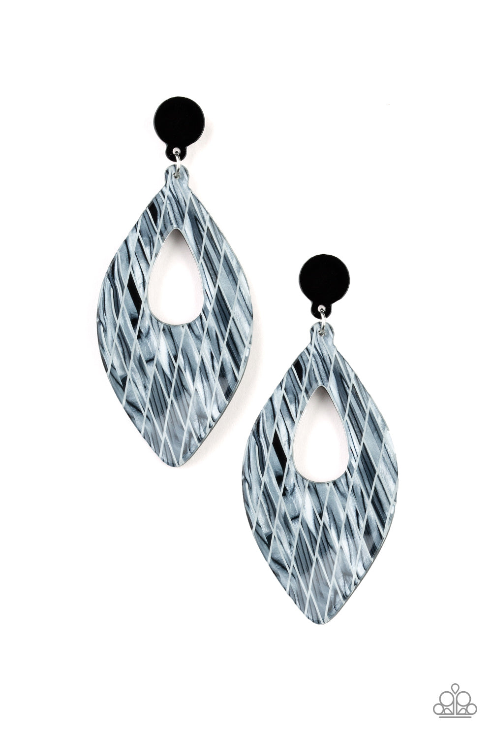 Metro Retrospect - White Earrings - Paparazzi Accessories - Paparazzi Accessories