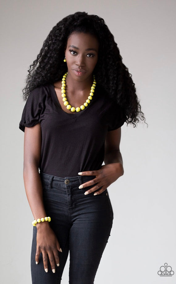 Everyday Eye Candy- Yellow Necklace - Paparazzi Accessories - Paparazzi Accessories