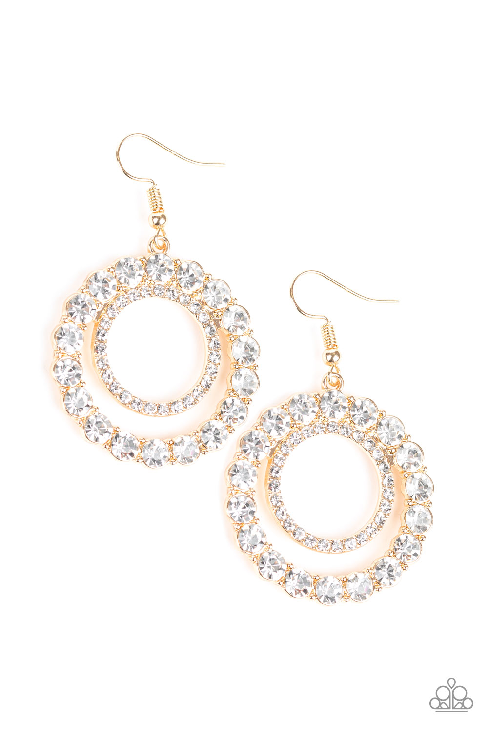 Spotlight Shout Out - Gold Earrings - Paparazzi Accessories
