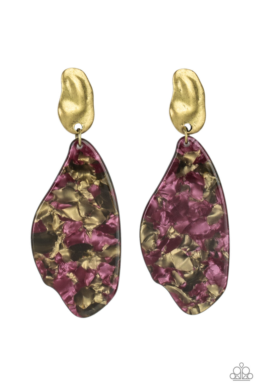 Fish Out of Water - Brass Earrings - Paparazzi Accessories