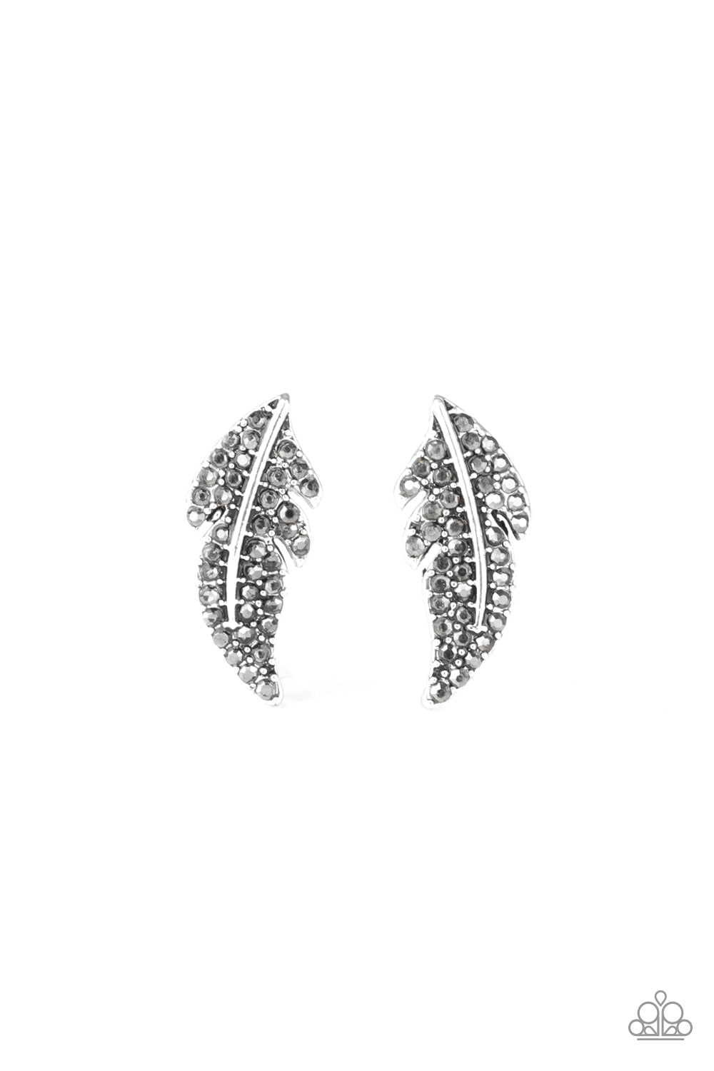 Feathered Fortune - Silver Earrings - Paparazzi Accessories - Paparazzi Accessories
