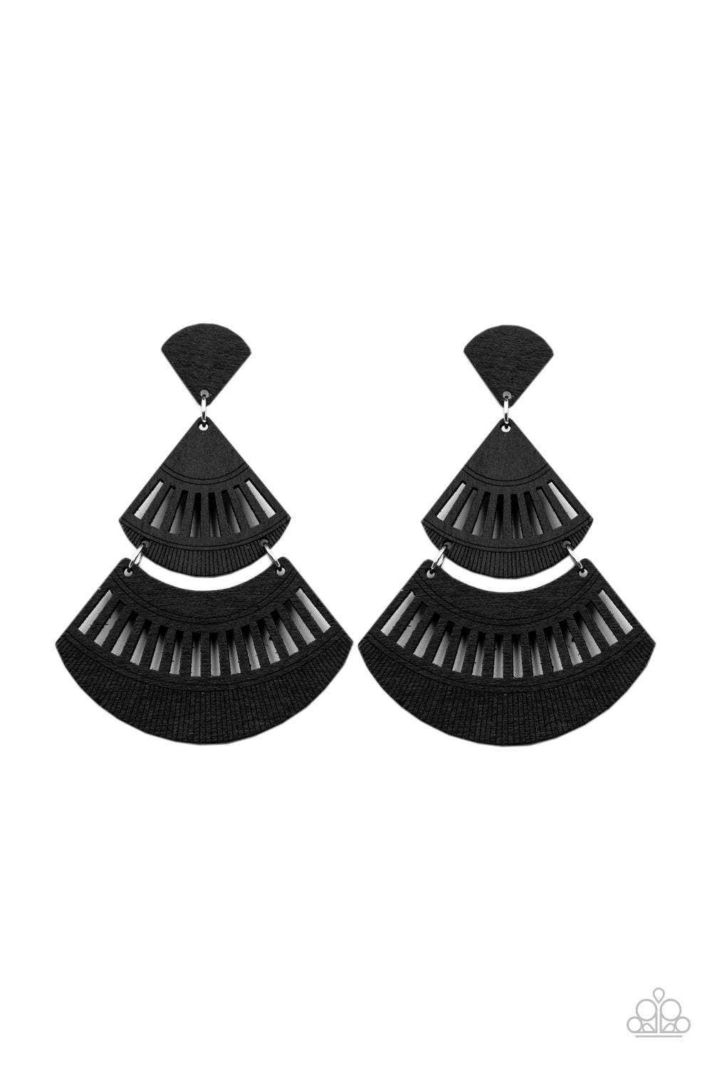 Oriental Oasis - Black Earrings - Paparazzi Accessories - Paparazzi Accessories