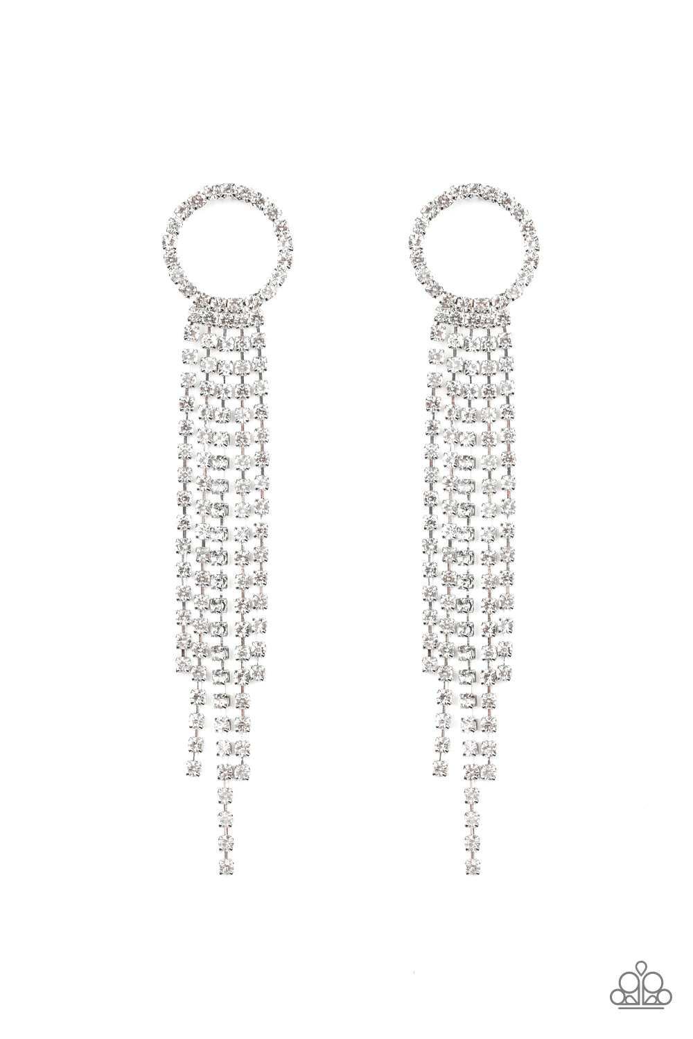 Endless Sheen - White Earrings - Paparazzi Accessories - Paparazzi Accessories