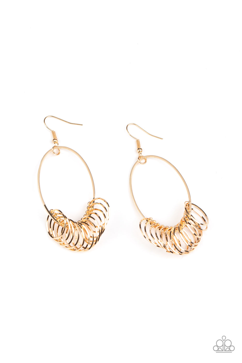 Halo Effect - Gold Earrings - Paparazzi Accessories - Paparazzi Accessories