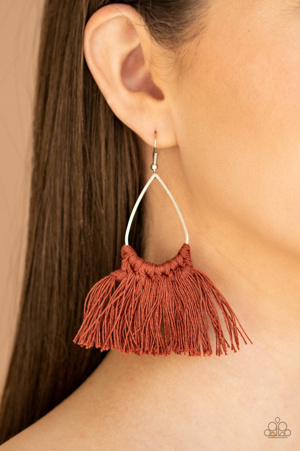 Tassel Treat - Brown Earring - Paparazzi Accessories - Paparazzi Accessories