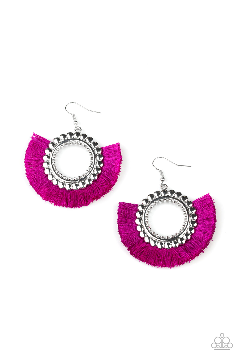 Fringe Fanatic - Purple Earrings - Paparazzi Accessories