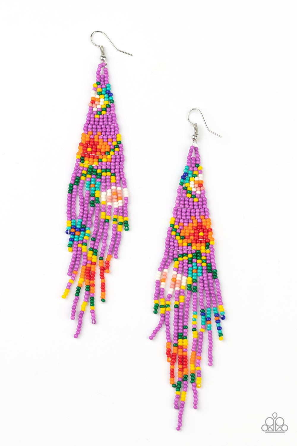 Beaded Gardens - Purple Earrings -Paparazzi Earrings - Paparazzi Accessories