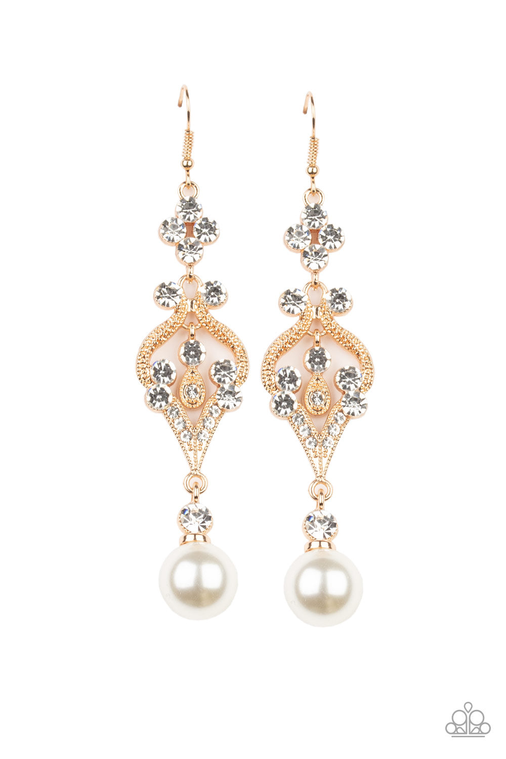 Elegantly Extravagant - Gold Earrings - Paparazzi Accessories