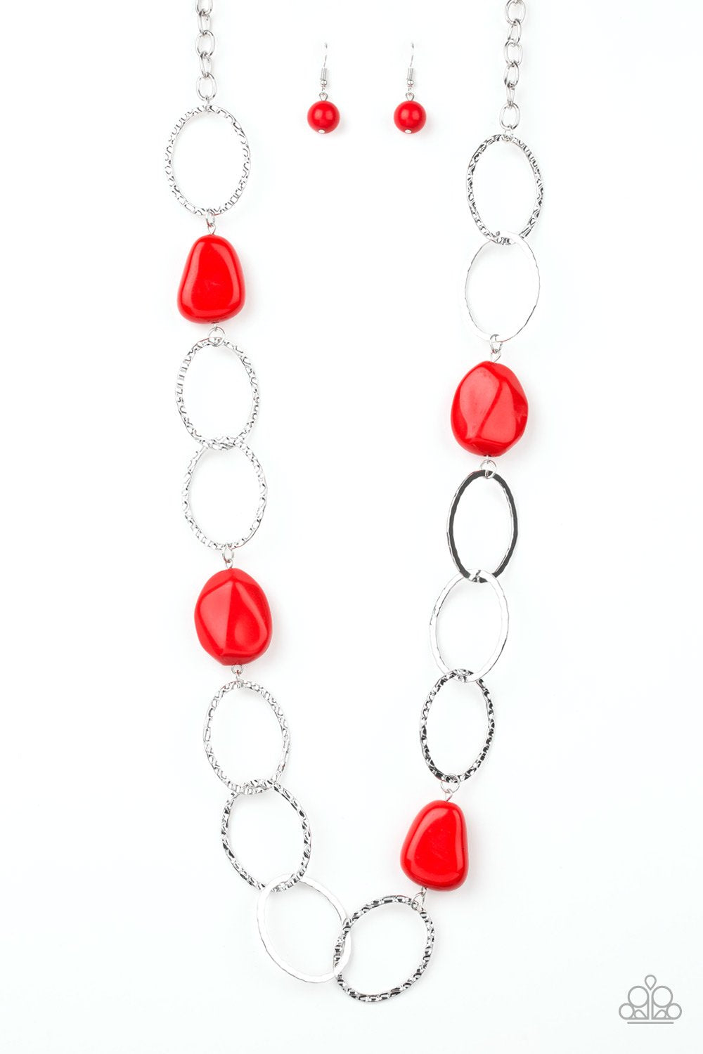 Modern Day Malibu - Red Necklace- Paparazzi - Paparazzi Accessories