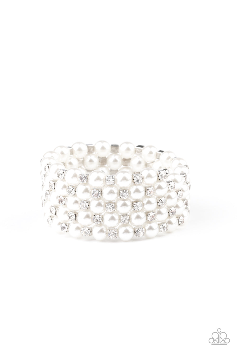 Rich Royal - White Infinity Bracelet - Paparazzi Accessories - Paparazzi Accessories