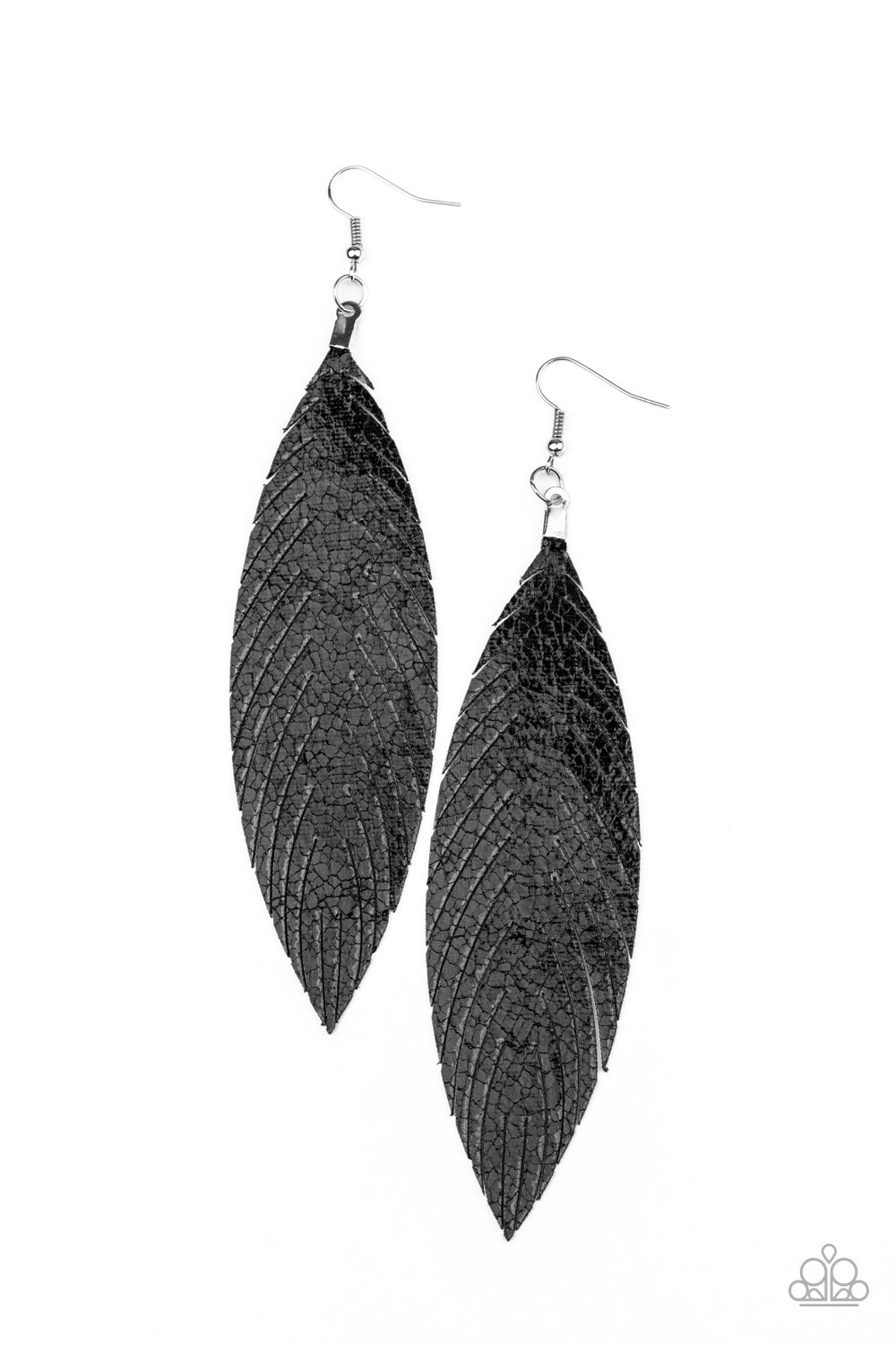 Feather Fantasy - Black - Paparazzi Accessories
