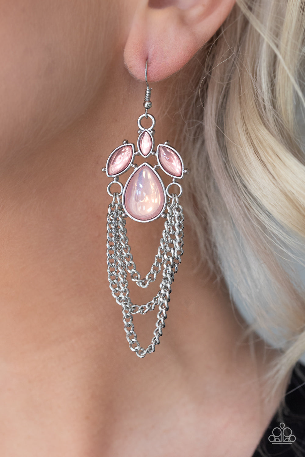 Opalescence Essence - Pink Earrings - Paparazzi Accessories