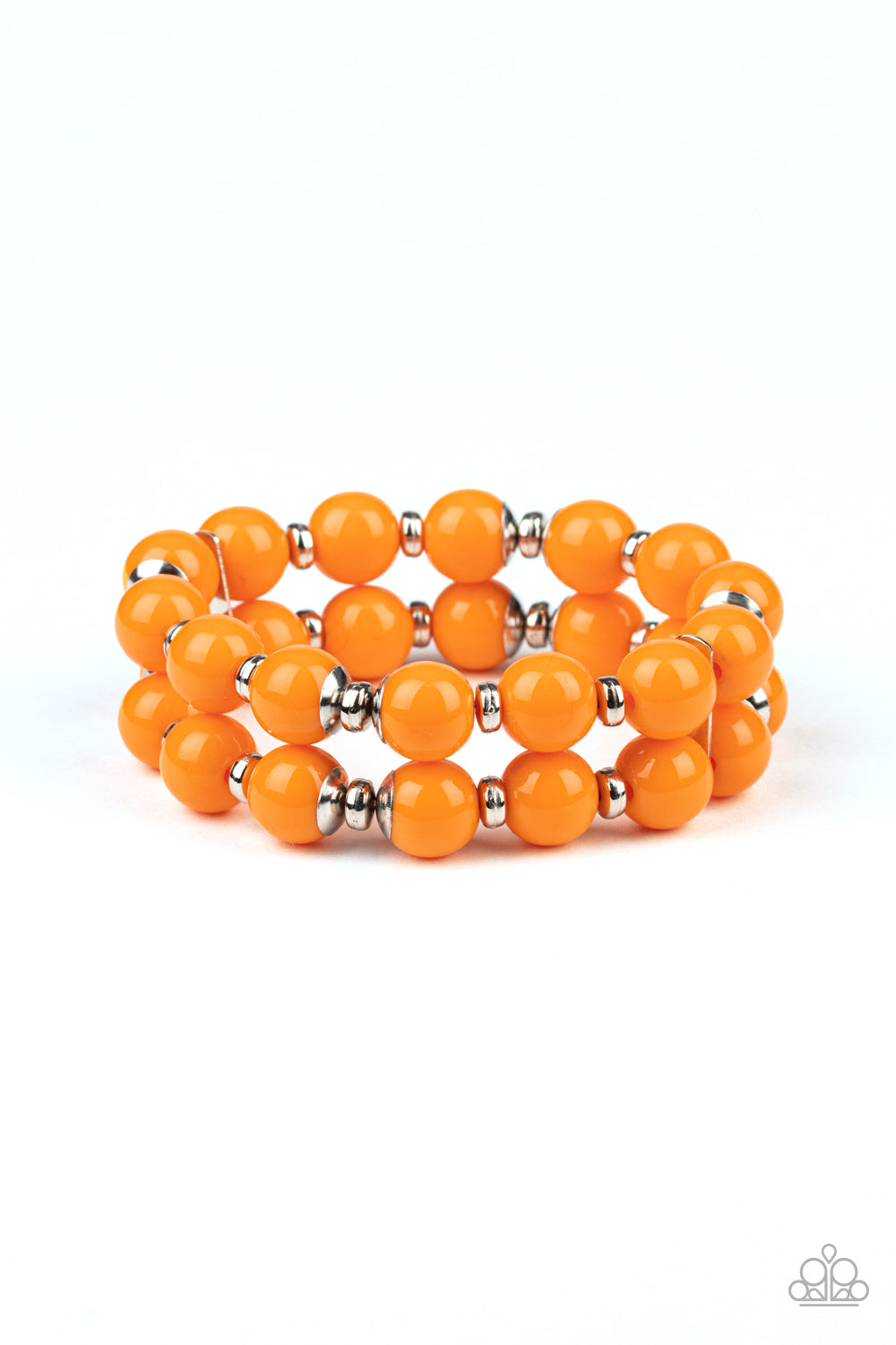 Bubble Blast Off - Orange Bracelet - Paparazzi Accessories - Paparazzi Accessories