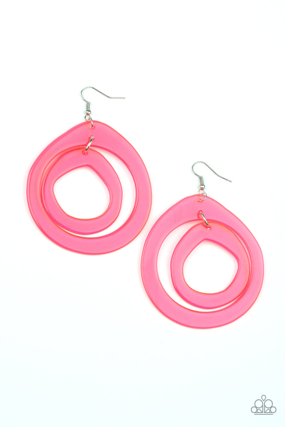 Show Your True NEONS - Pink Earrings - Paparazzi Accessories - Paparazzi Accessories