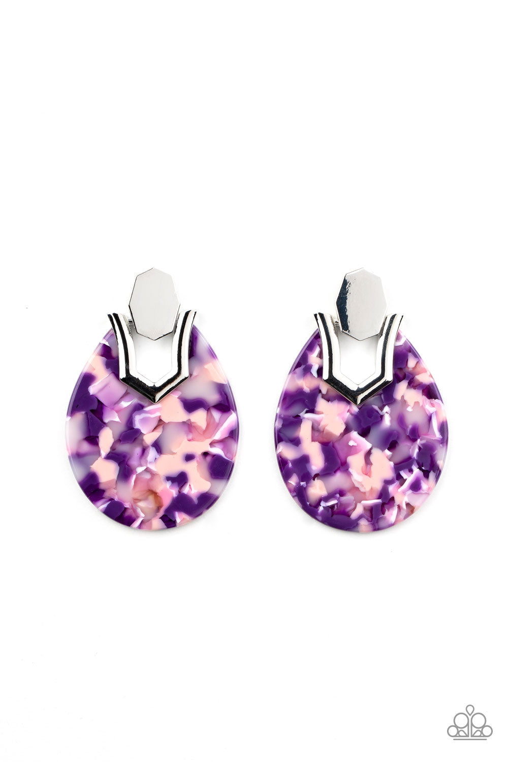HAUTE Flash - Purple Earrings - Paparazzi Accessories - Paparazzi Accessories