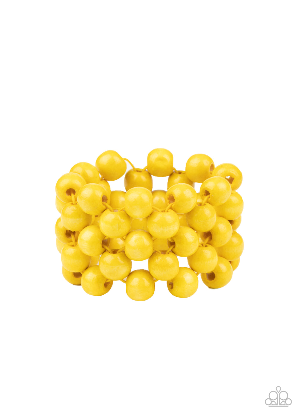 Tiki Tropicana - Yellow Bracelet - Paparazzi Accessories - Paparazzi Accessories