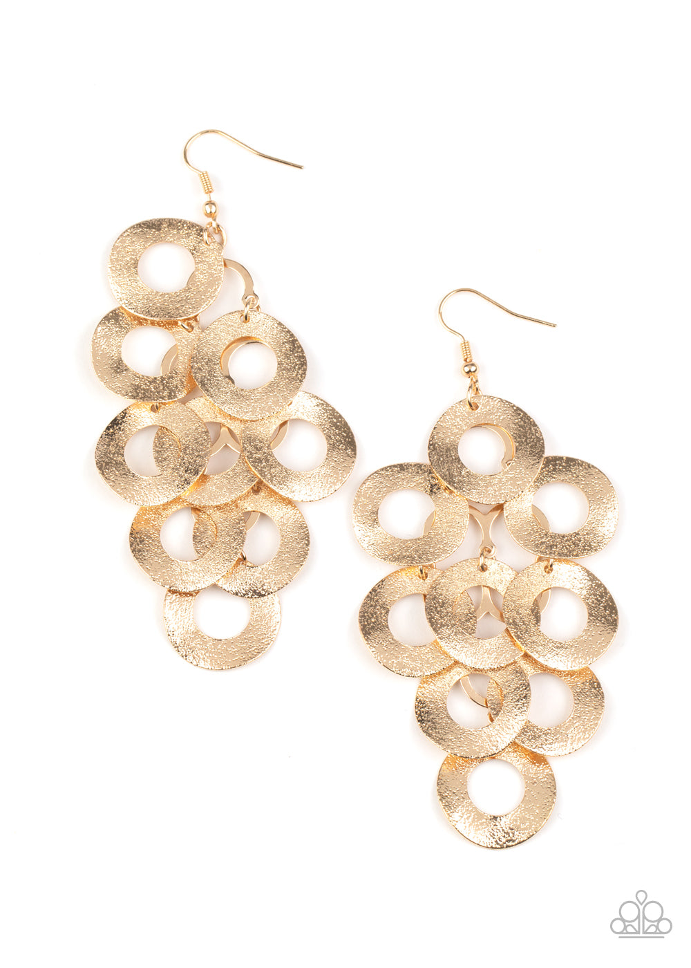 Scattered Shimmer - Gold Earrings - Paparazzi Accessories - Paparazzi Accessories