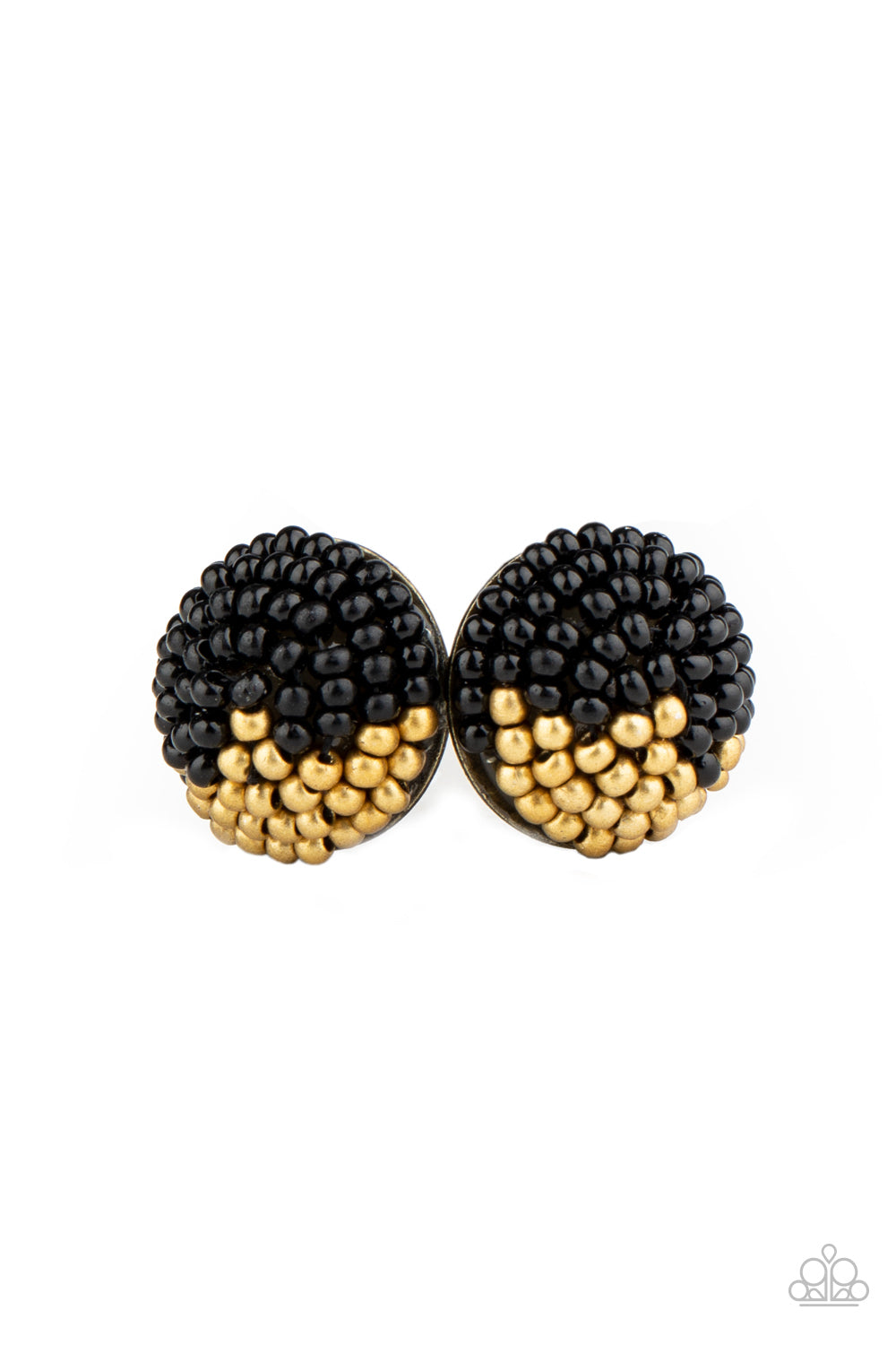As Happy As Can BEAD - Black Earrings - Paparazzi Accessories - Paparazzi Accessories