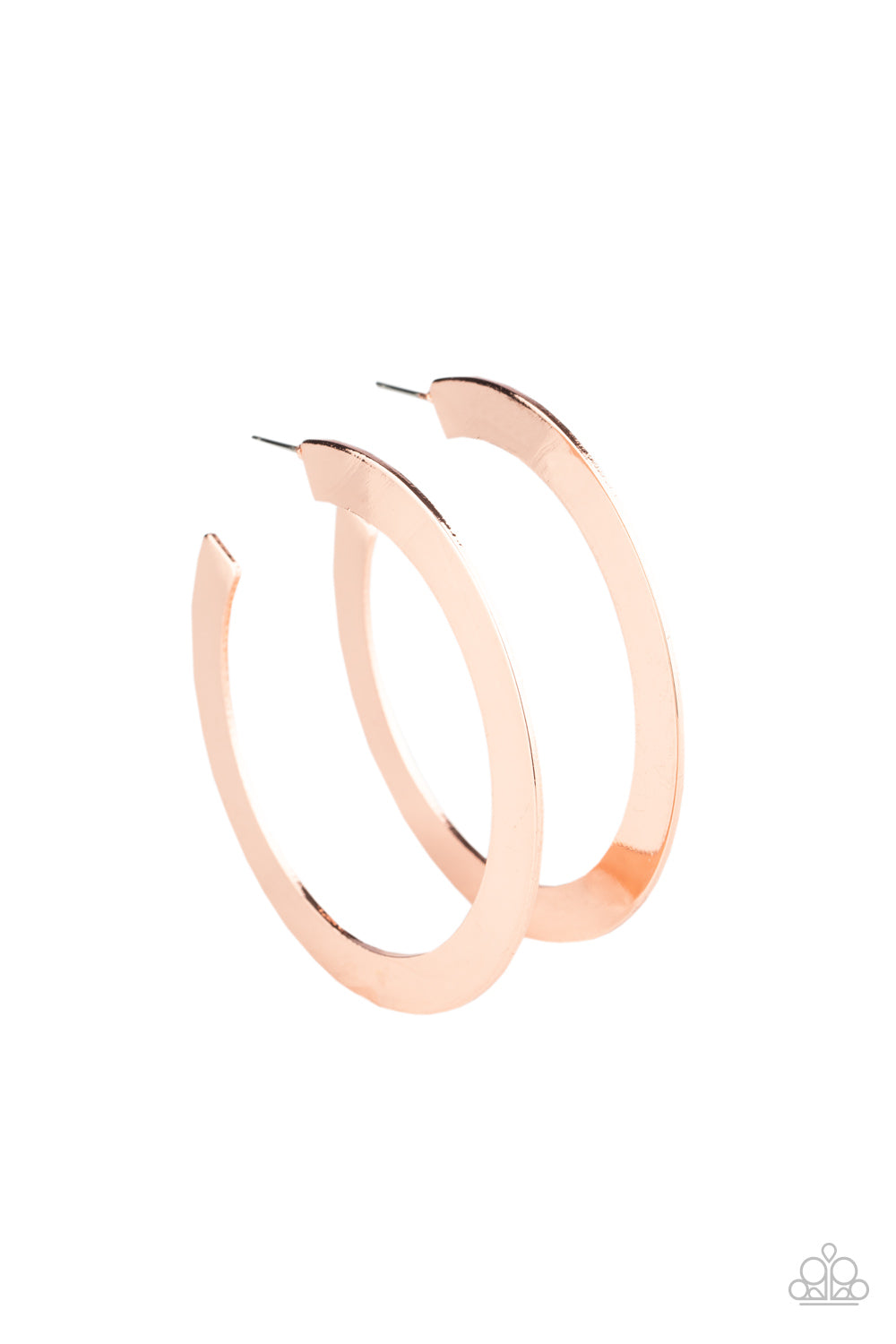 The Inside Track - Copper Hoop Earrings - Paparazzi Accessories - Paparazzi Accessories