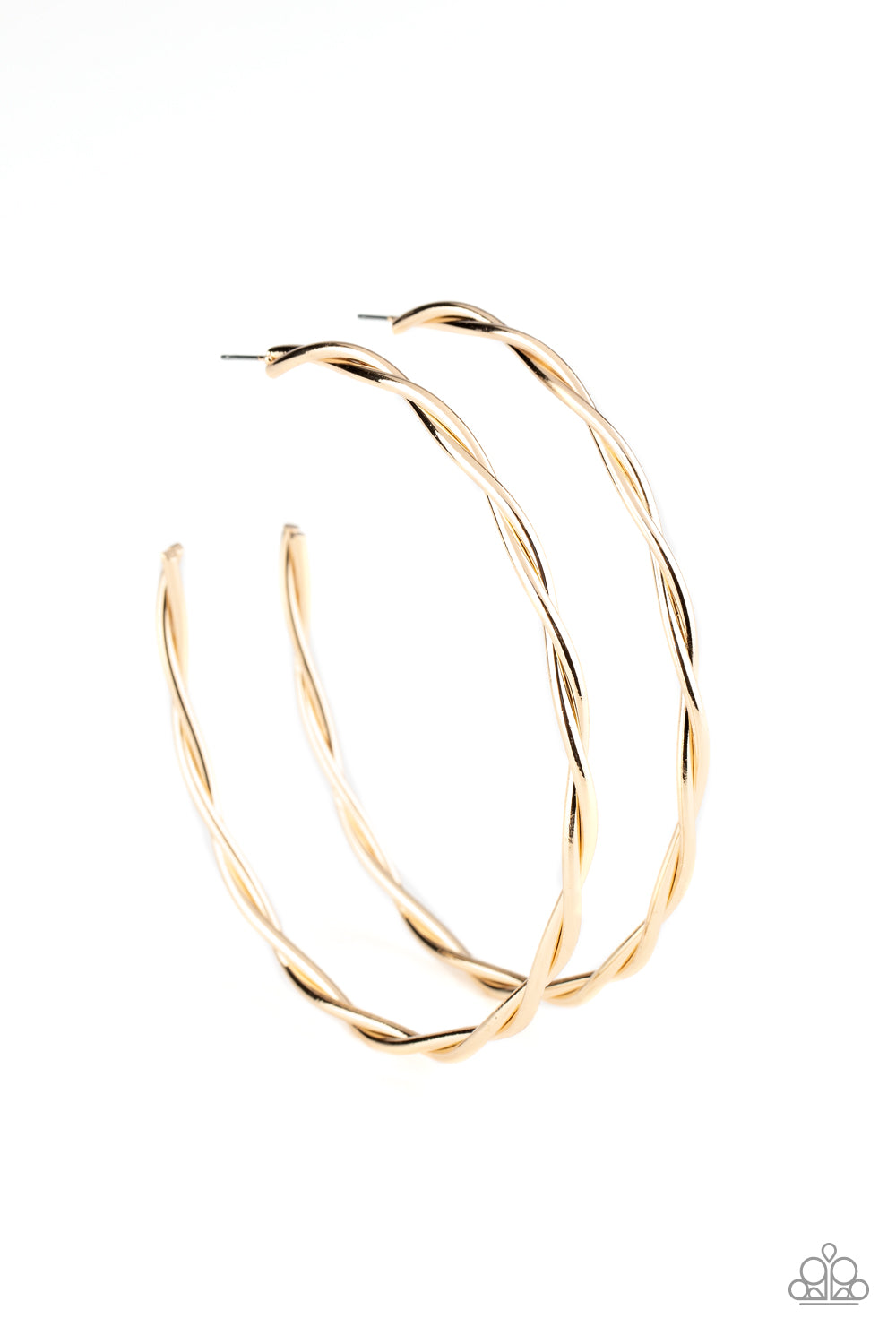 Out of Control Curves - Gold Earrings - Paparazzi Accessories - Paparazzi Accessories