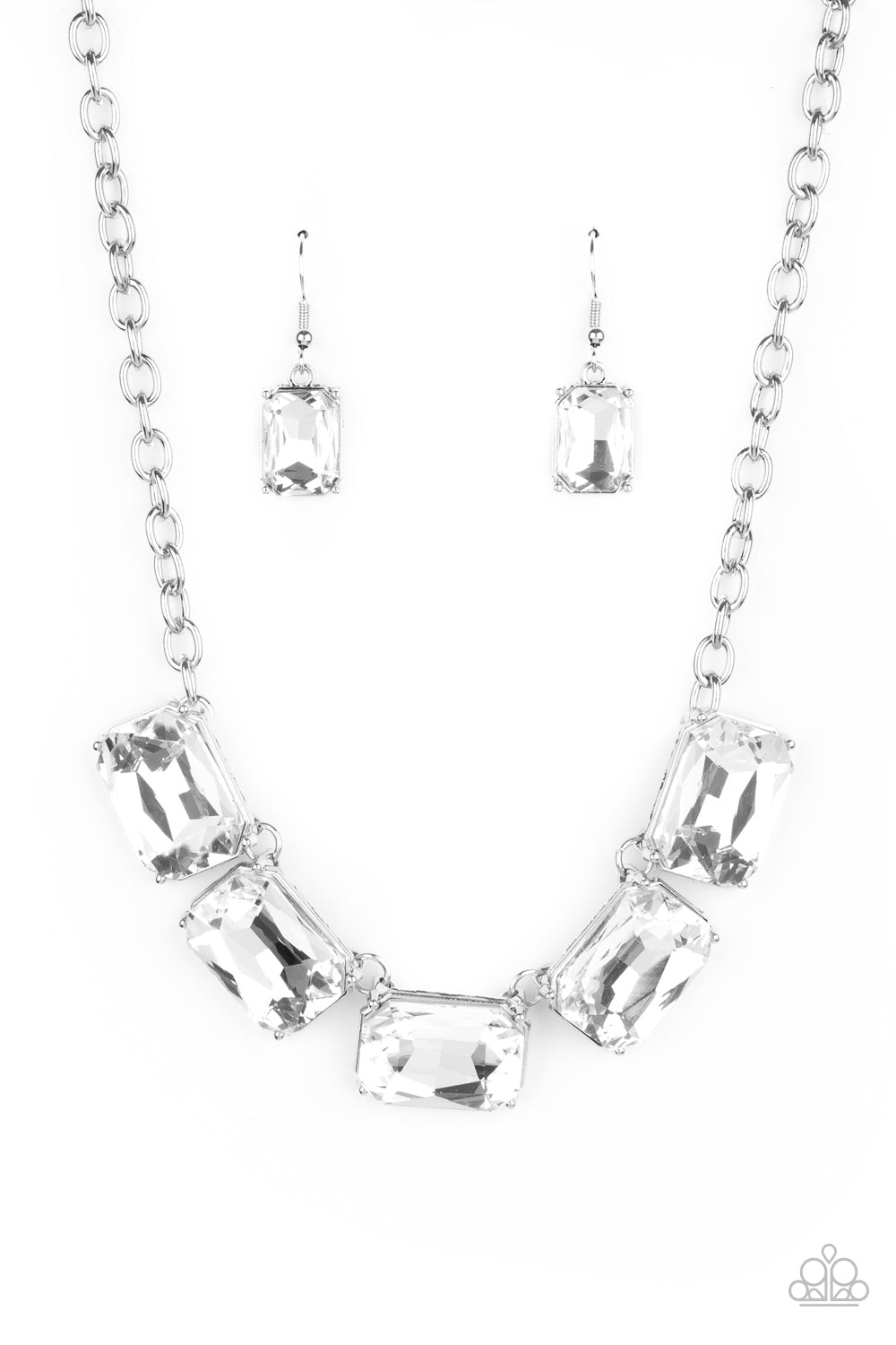 Deep Freeze Diva - White Necklace - Paparazzi Accessories - Paparazzi Accessories