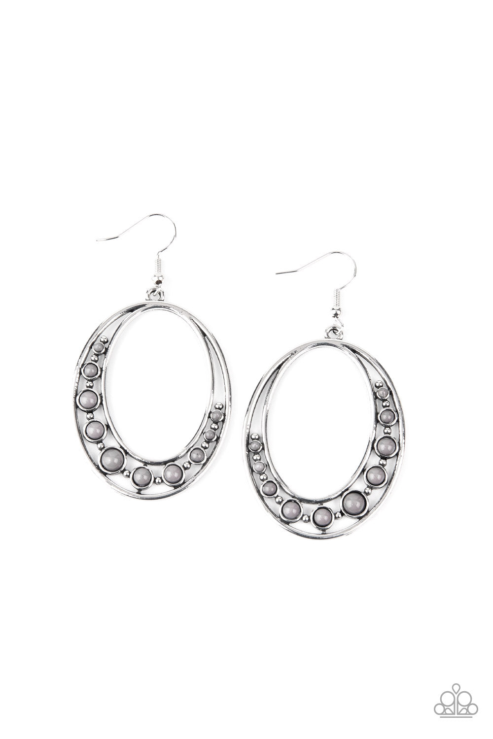 Crescent Cove - Silver Earrings - Paparazzi Accessories - Paparazzi Accessories