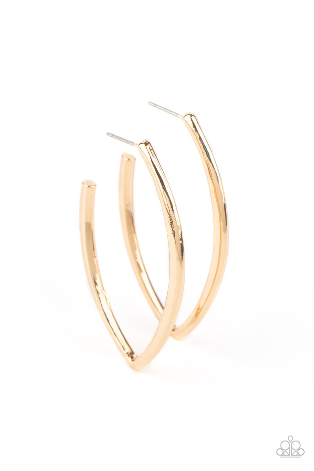 Point Blank Beautiful - Gold Hoop Earrings - Paparazzi Accessories - Paparazzi Accessories