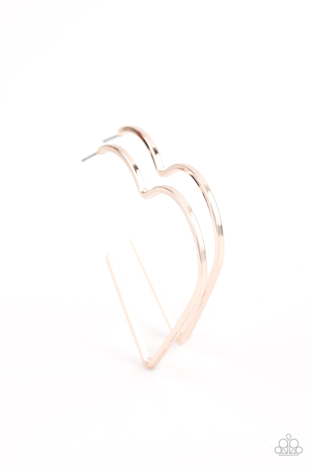 I HEART a Rumor - Rose Gold Earrings - Paparazzi Accessories - Paparazzi Accessories